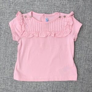 Mayoral 9m Pink Ruffled Kids Shirt EUC
